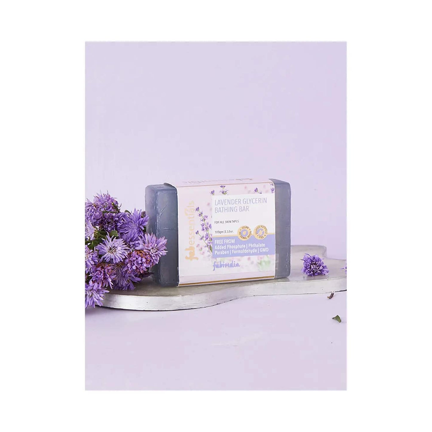 Fabessentials by Fabindia Lavender Glycerine Bathing Bar (100g)