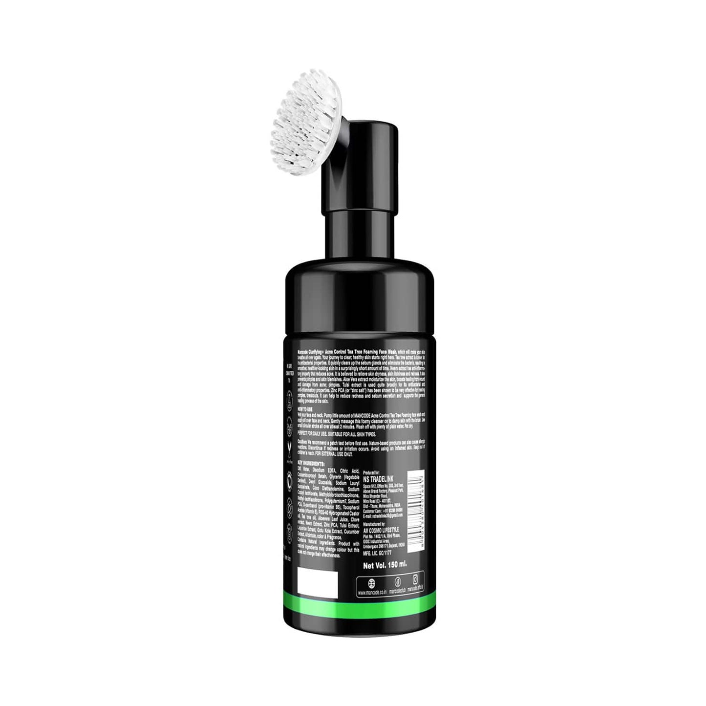 Mancode Acne Control Tea Tree Foaming Face Wash (150ml)