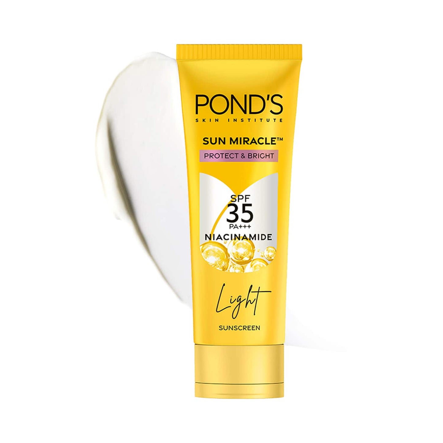 Pond's Sun Miracle SPF 35 PA+++ Light Sunscreen - Protect & Bright, With Niacinamide (50 g)