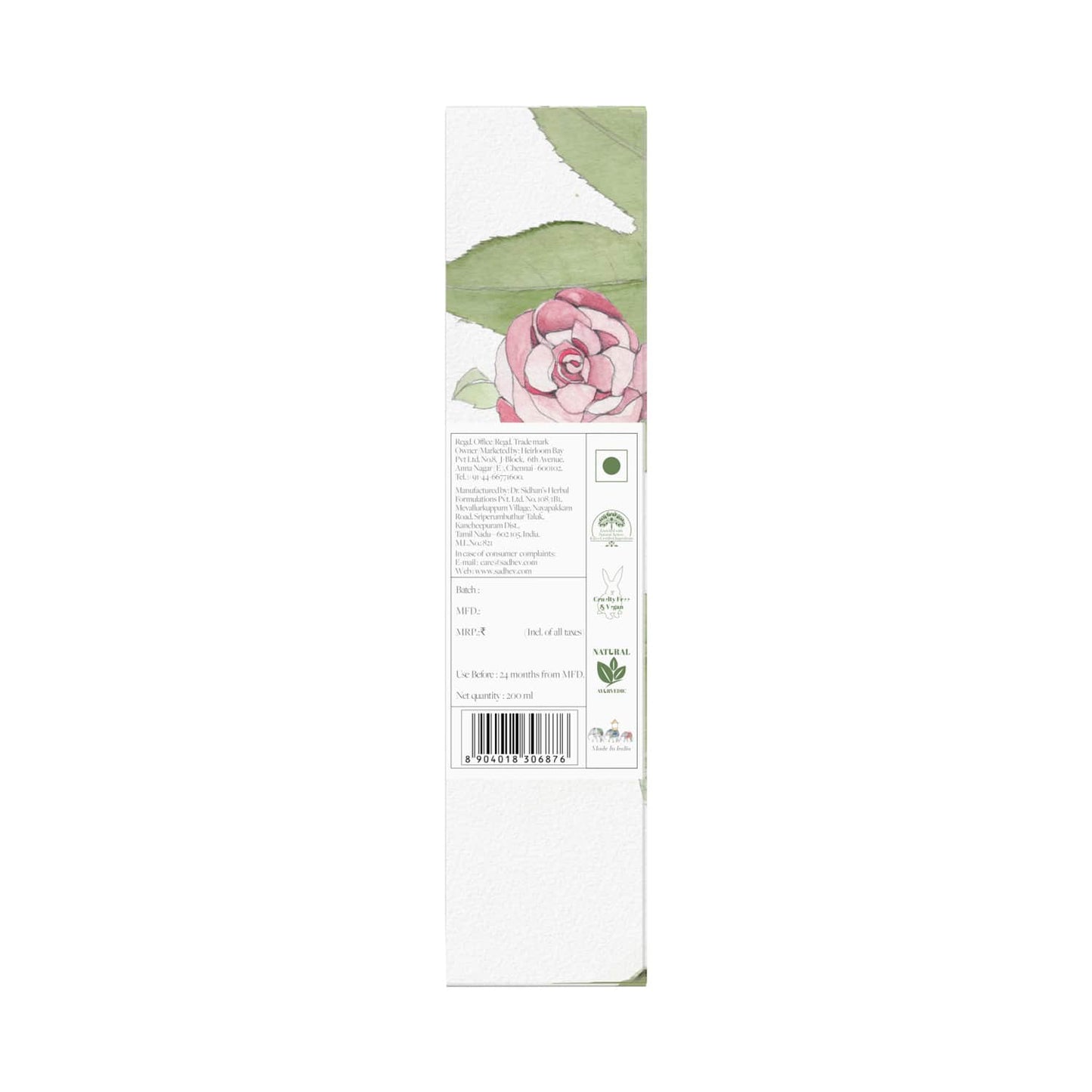 Sadhev Ayurvedic Rose Shower Oil (200ml)