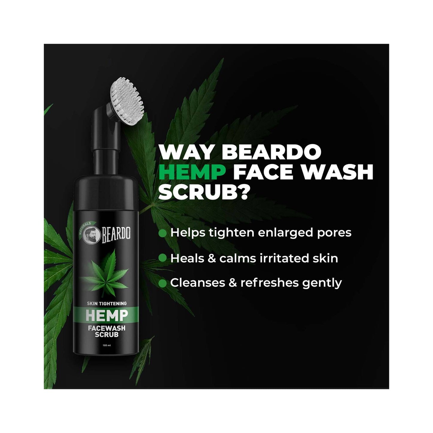 Beardo Skin Tightening Hemp Facewash Scrub (100ml)