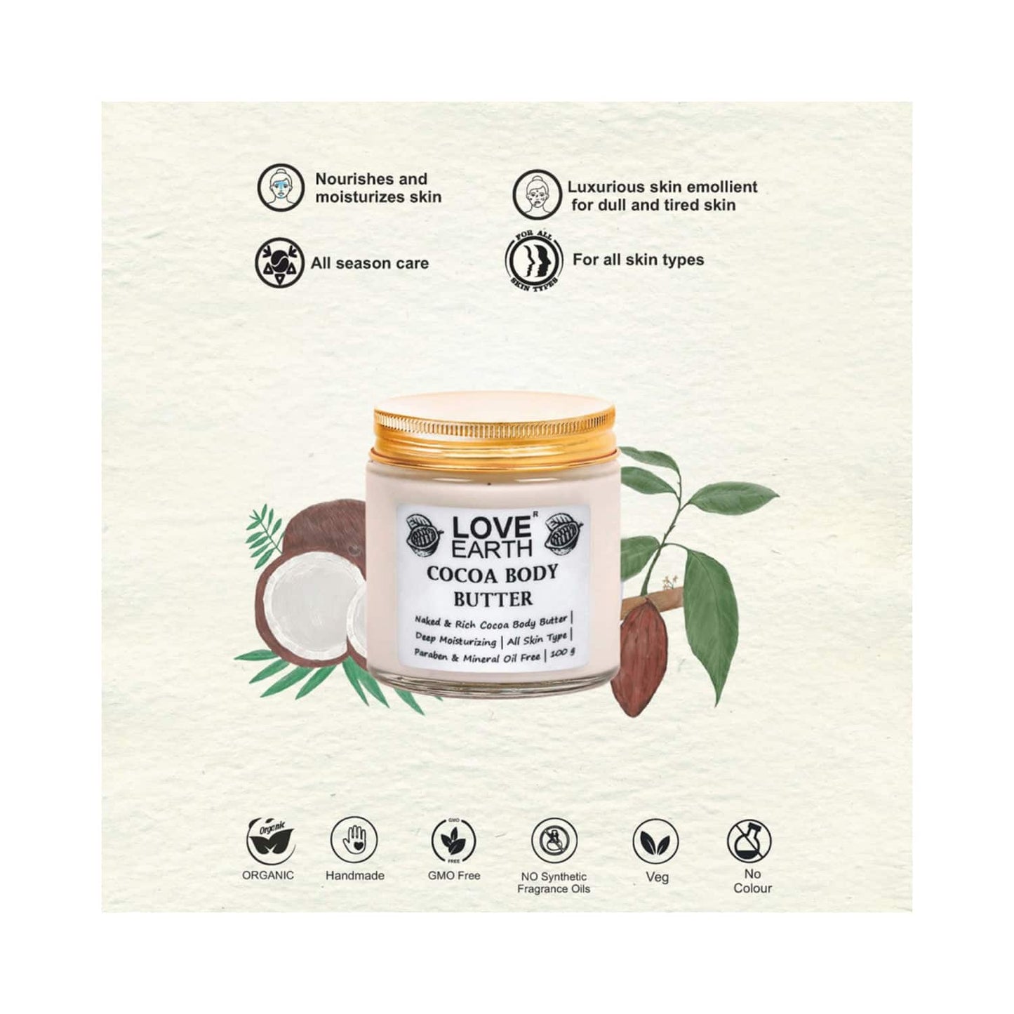 Love Earth Cocoa Body Butter (100g)