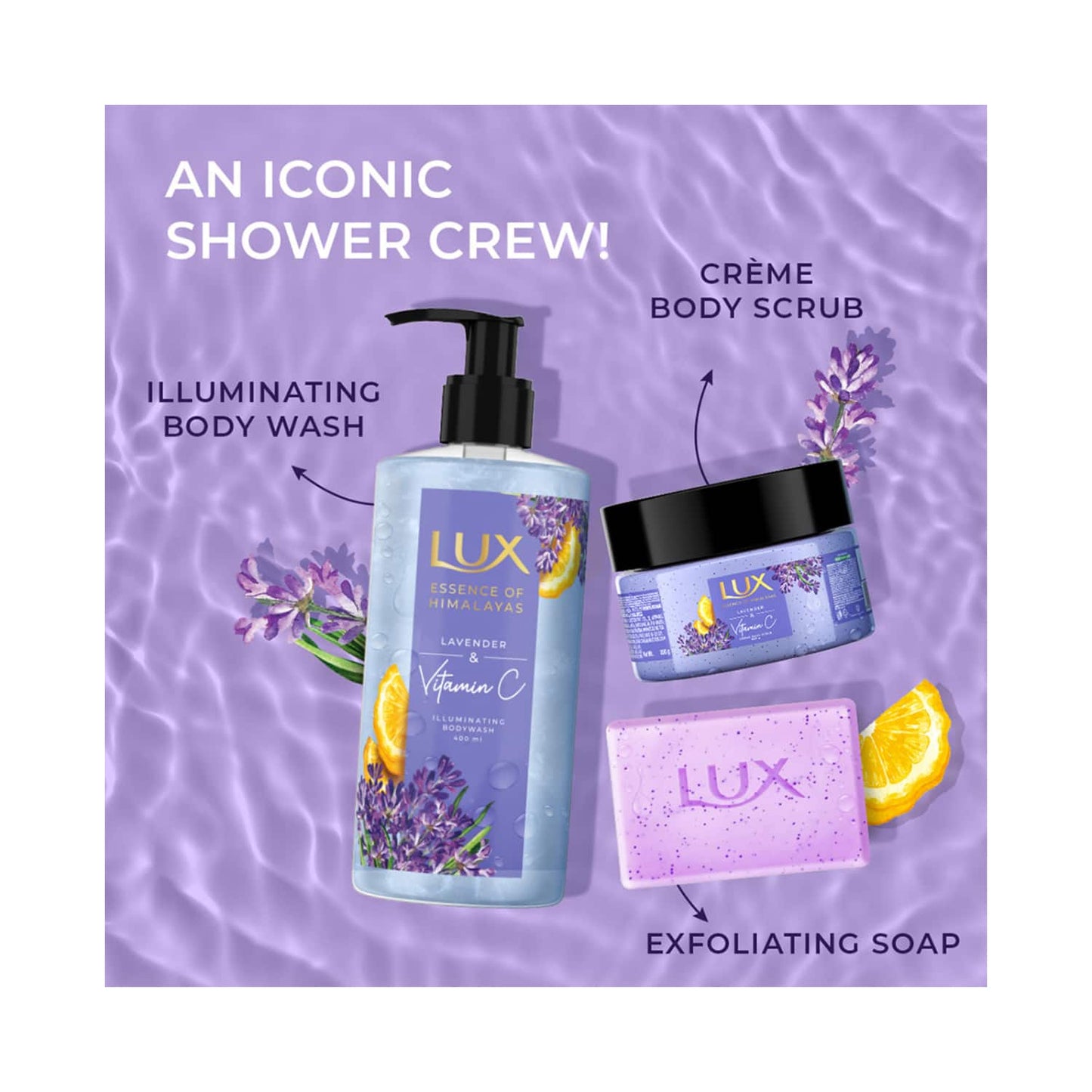 Lux Lavender & Vitamin C Shim Body Wash (400ml)