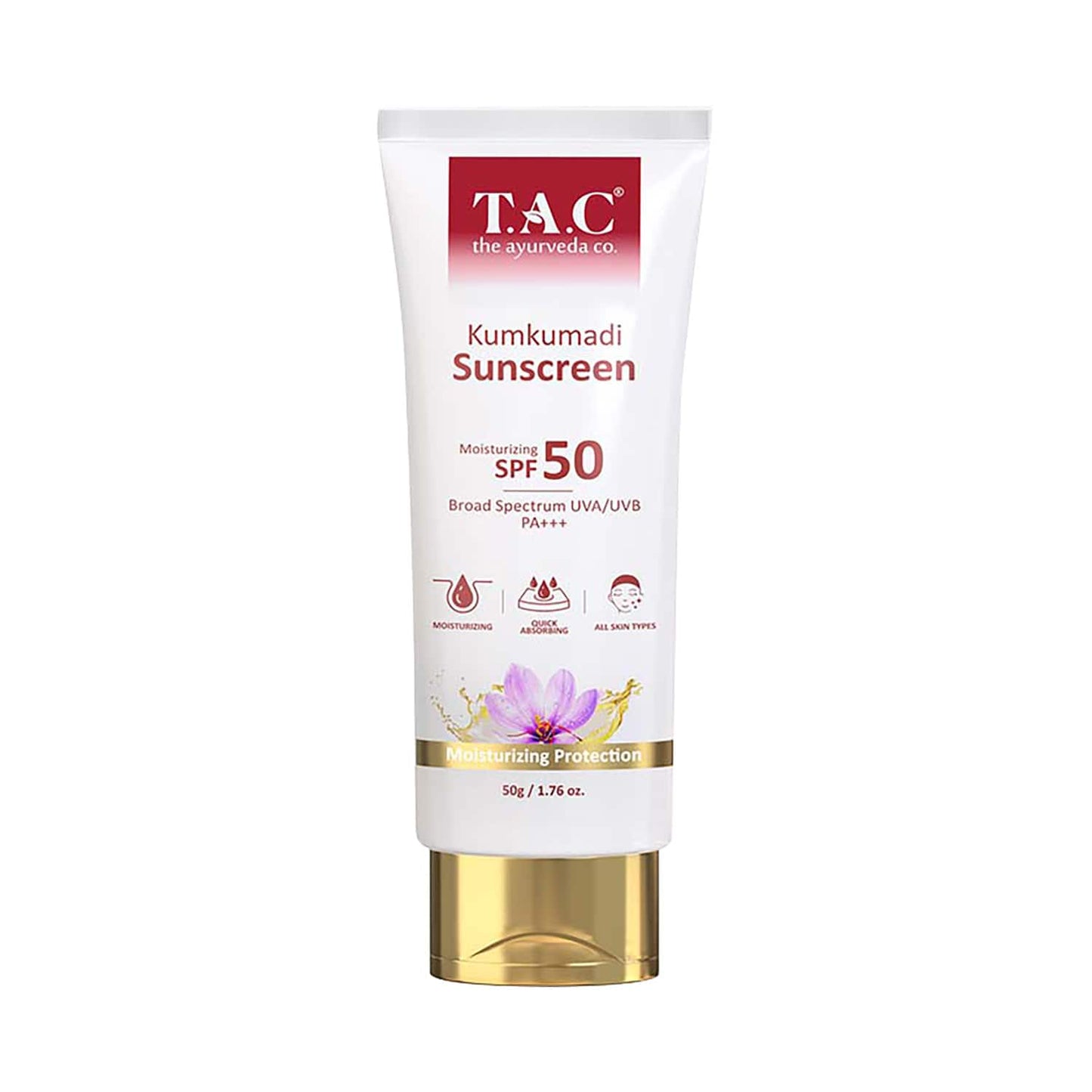 TAC - The Ayurveda Co. Kumkumadi Sunscreen SPF 50 (50g)