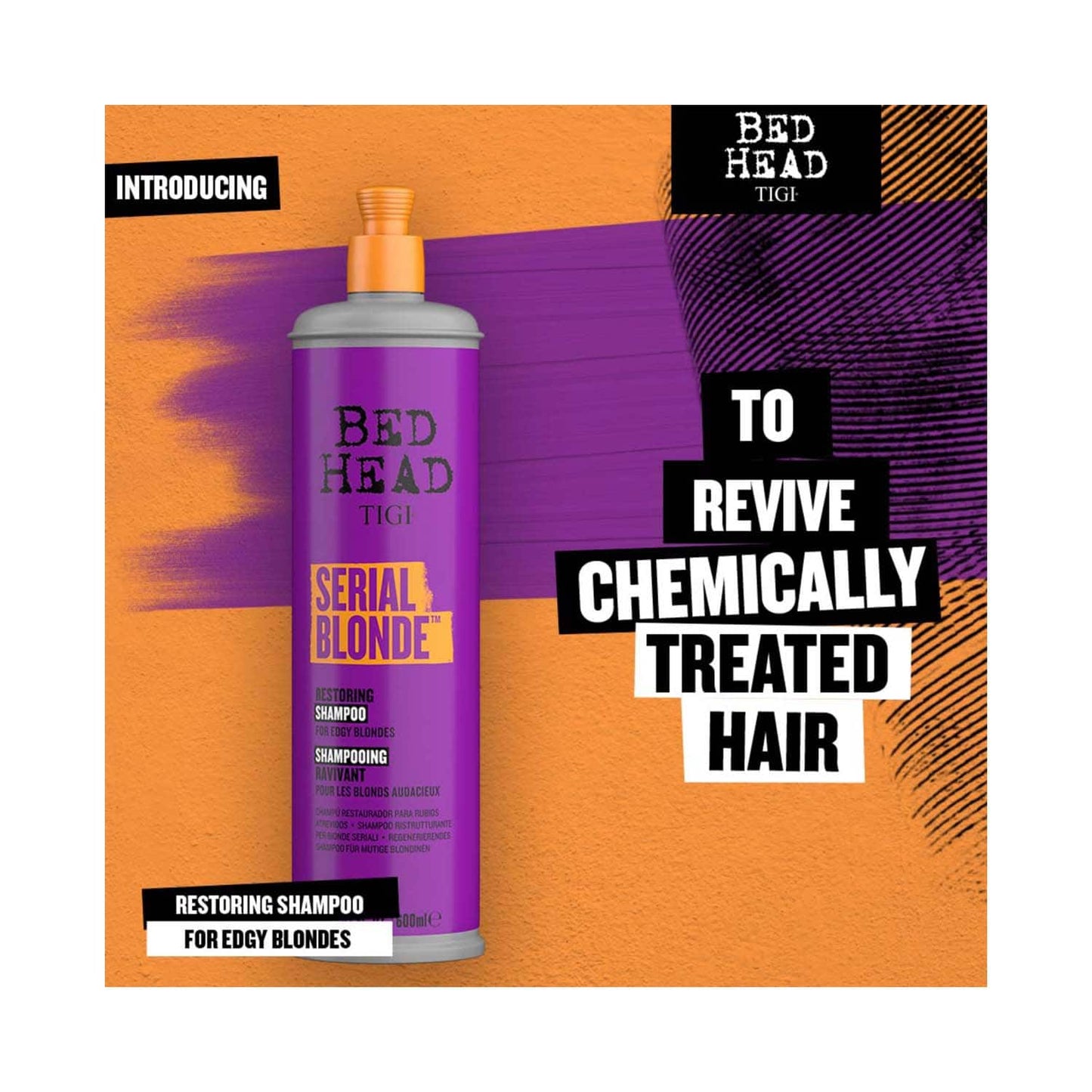 TIGI Bed Head Serial Blonde Restoring For Blonde Colored & Damaged Hair Shampoo (600ml)