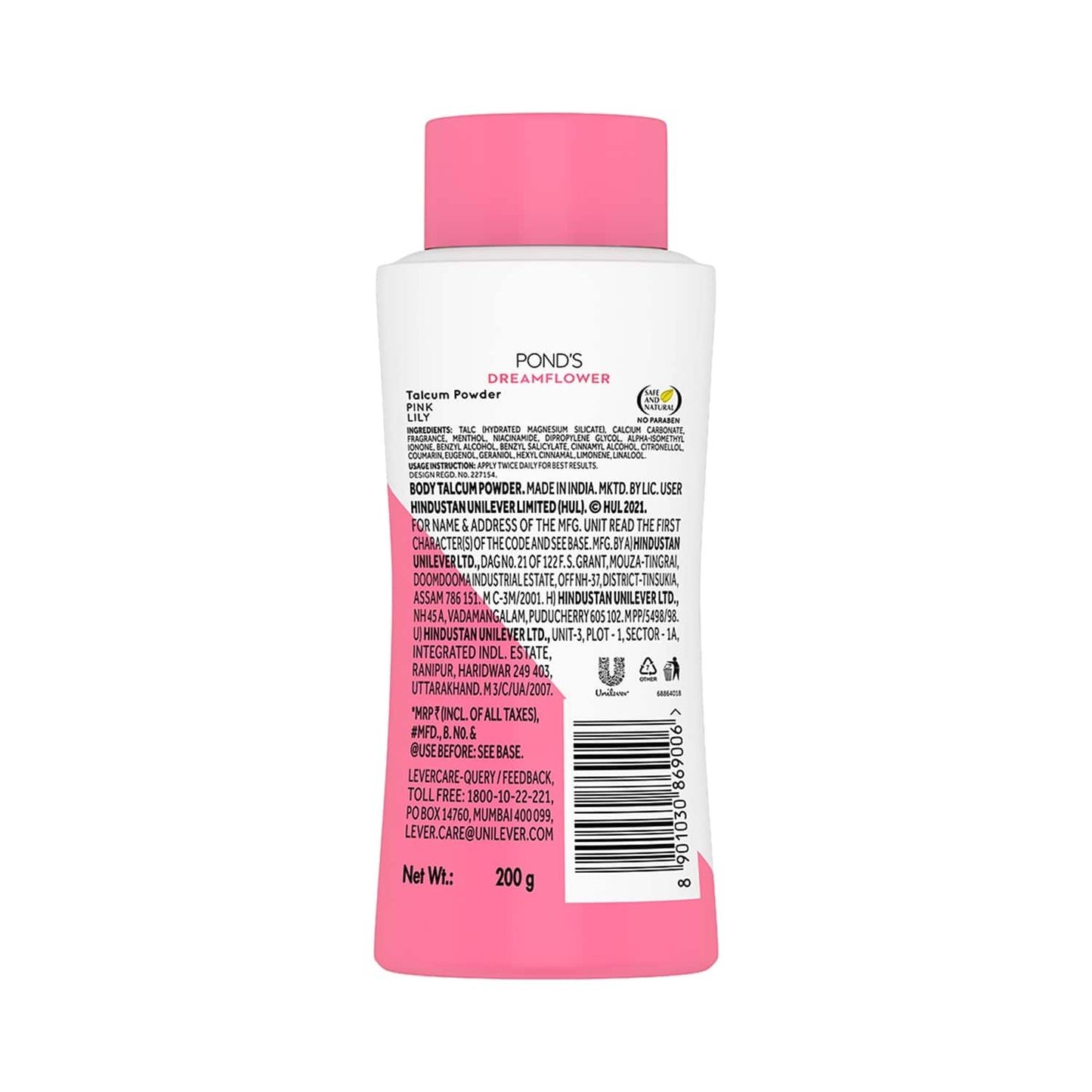 Pond's Dreamflower Fragrant Pink Lily Talc Powder - (200g)