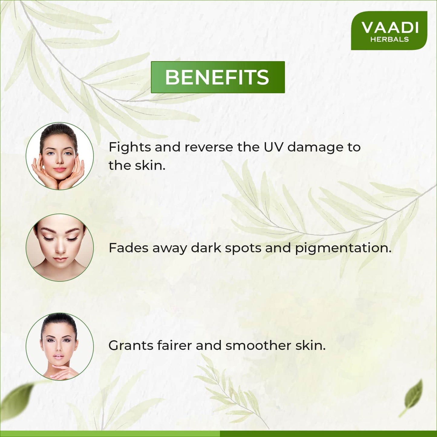 Vaadi Herbals Sun Shield Skin Whitening Saffron Face Wash (60ml)