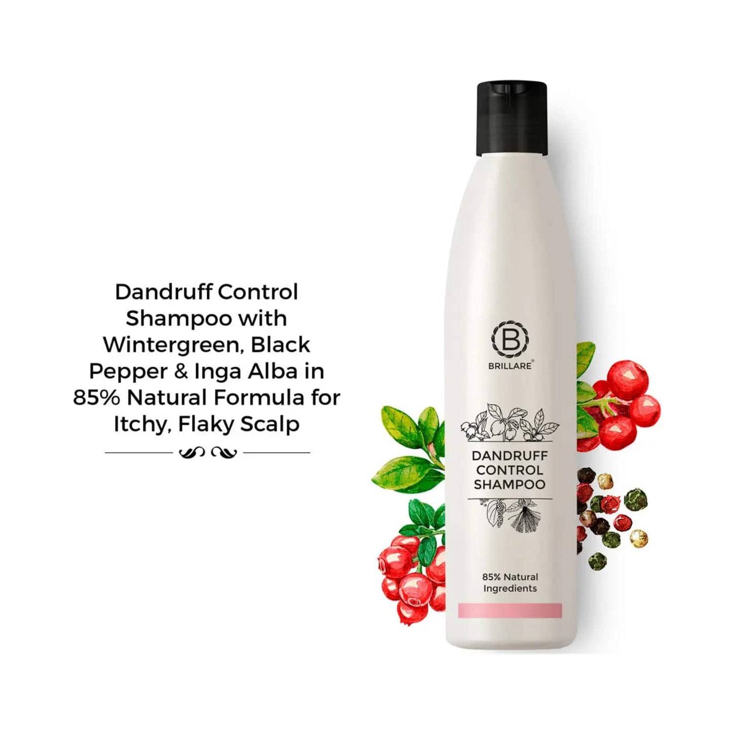 Brillare Dandruff Control Shampoo For Itchy, Flaky Scalp