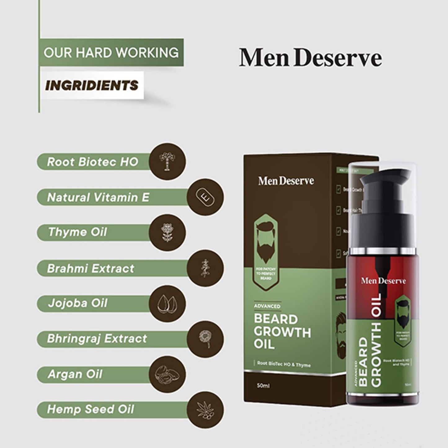 Men Deserve Advanced Beard Growth Oil (50ml)