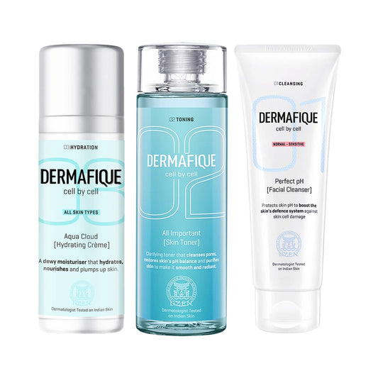 Dermafique Regime for All Skin Types - Cleanser + Toner + Creme Combo