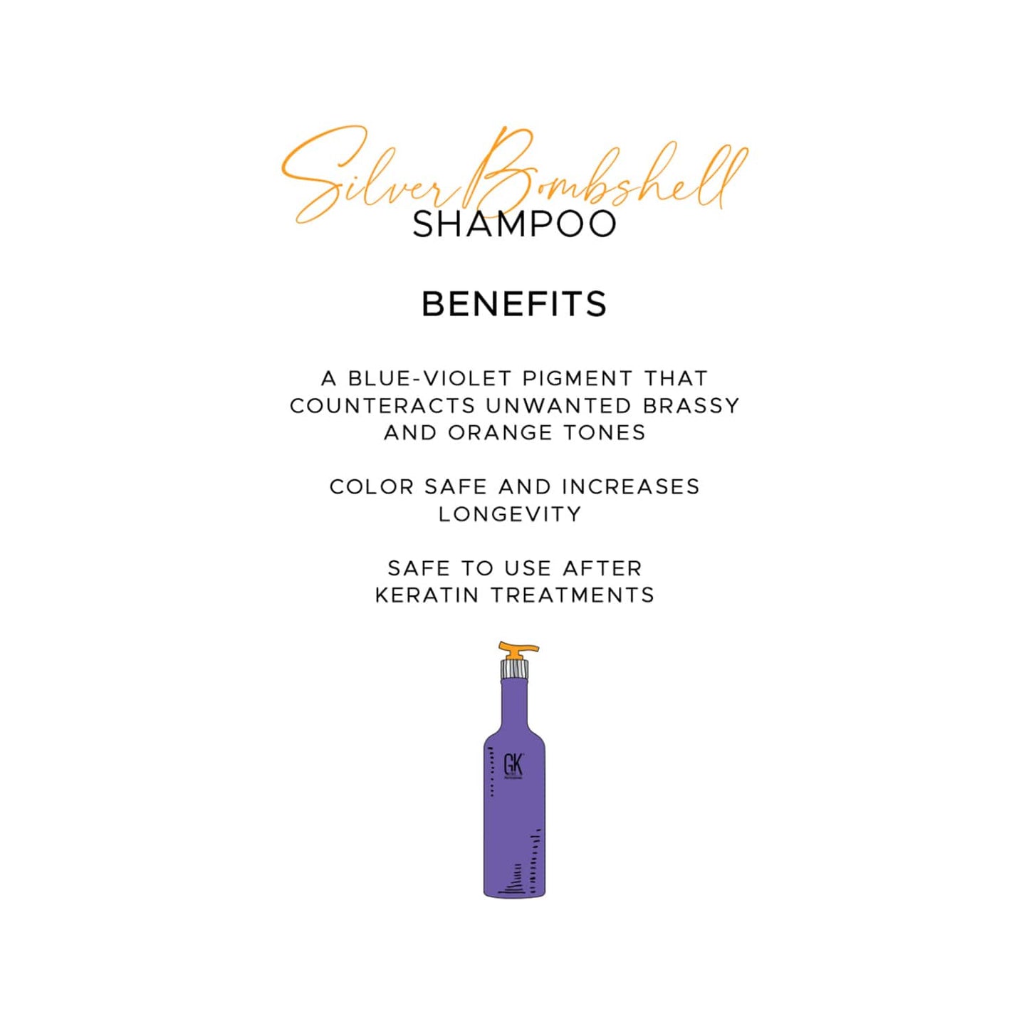 GK Hair Silver Bombshell Shampoo (710ml)