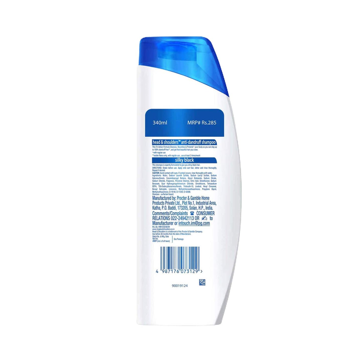 Head & Shoulders Silky Black Anti Dandruff Shampoo (340ml)