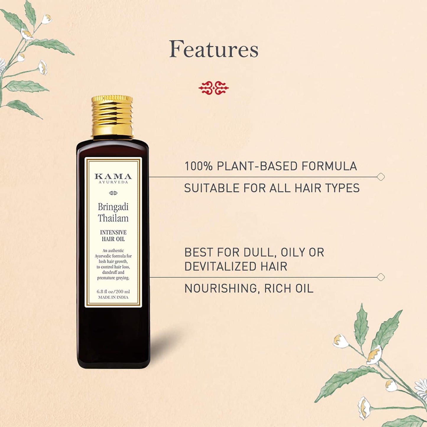 Kama Ayurveda Bringadi Intensive Hair Treatment Oil (100ml)