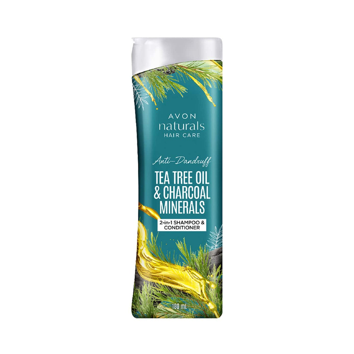 Avon Naturals Tea Tree Oil & Charcoal 2-In-1 Shampoo & Conditioner (180ml)