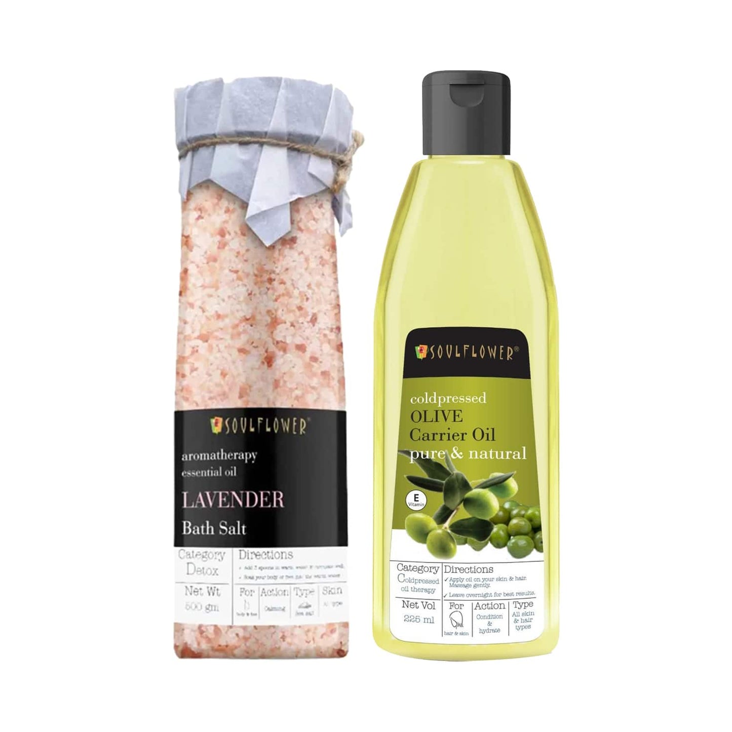 Soulflower Bathsalt & Olive Oil Combo