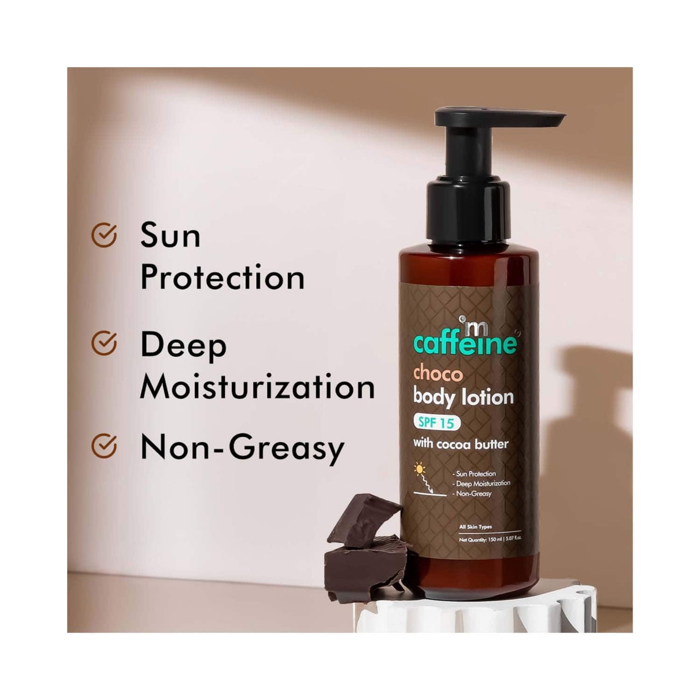 mCaffeine Choco Body Lotion With SPF 15 (150ml)