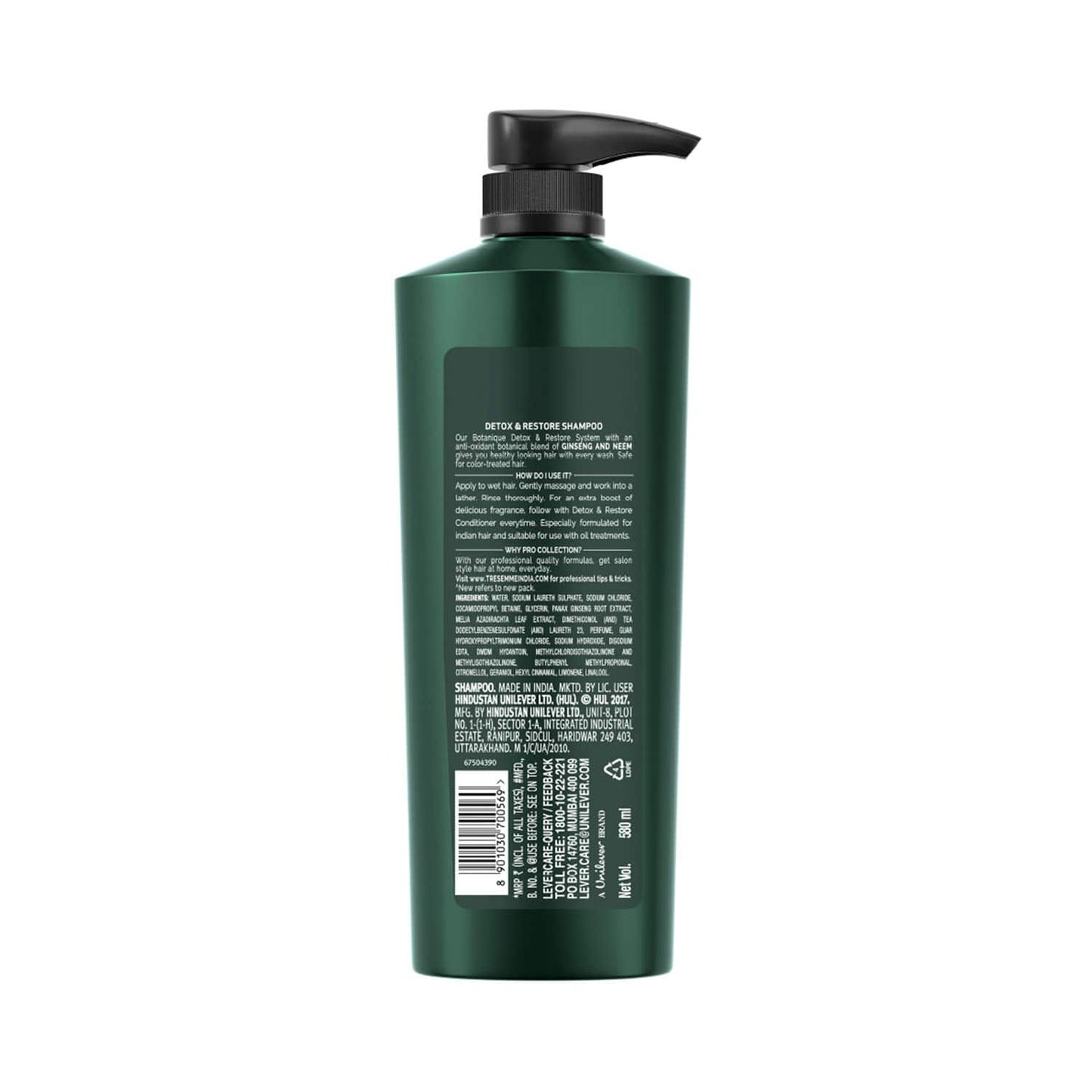 Tresemme Botanique Detox & Restore Shampoo - (580ml)