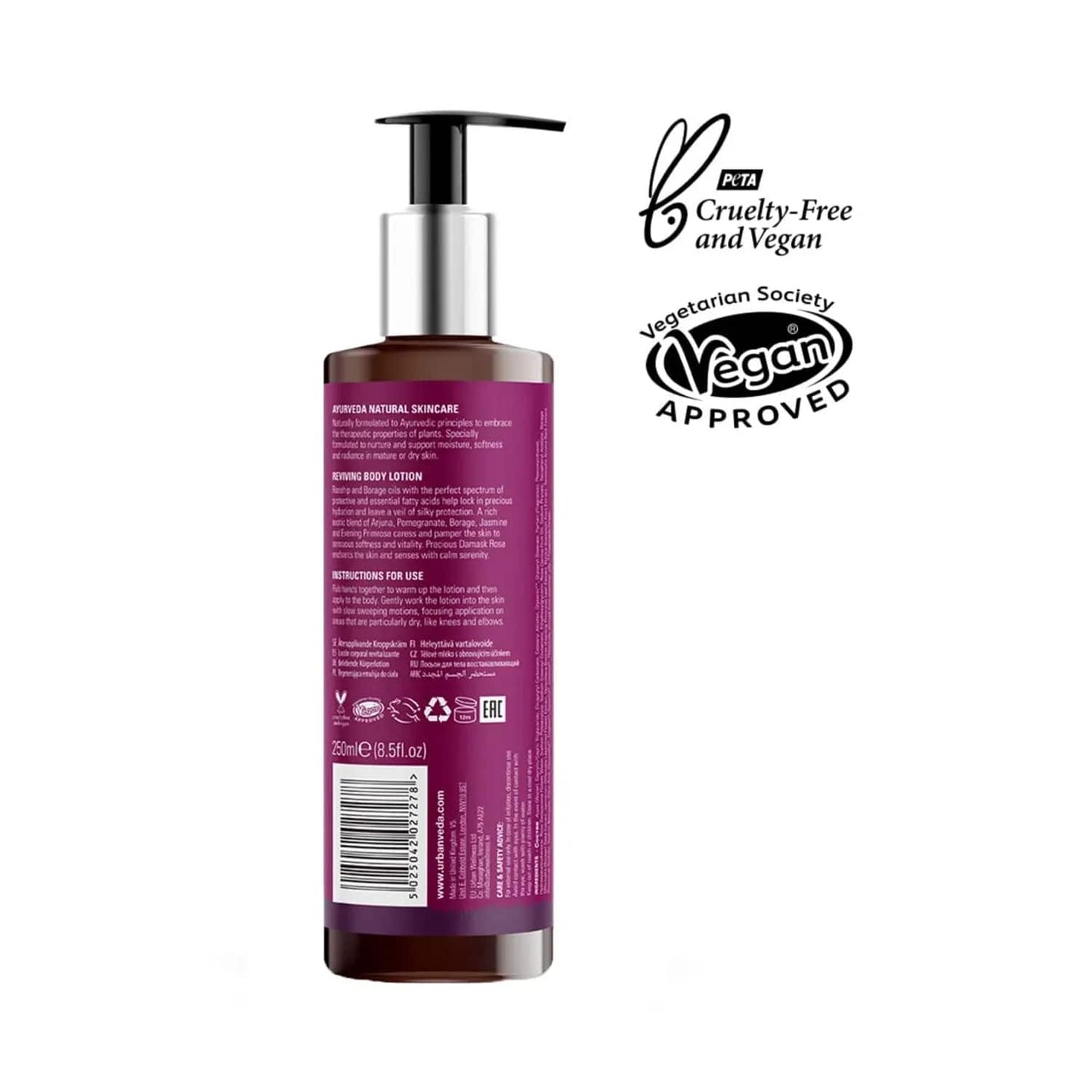 Urban Veda Reviving Ayurvedic Rose Body Lotion (250ml)