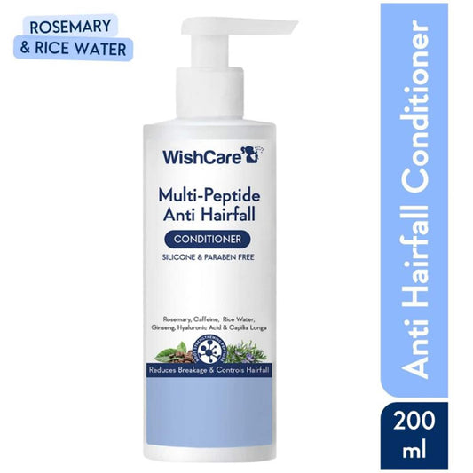 WishCare Multi Peptide Anti Hairfall Conditioner Rice Water Rosemary Capilia Longa HA Caffeine 200ml