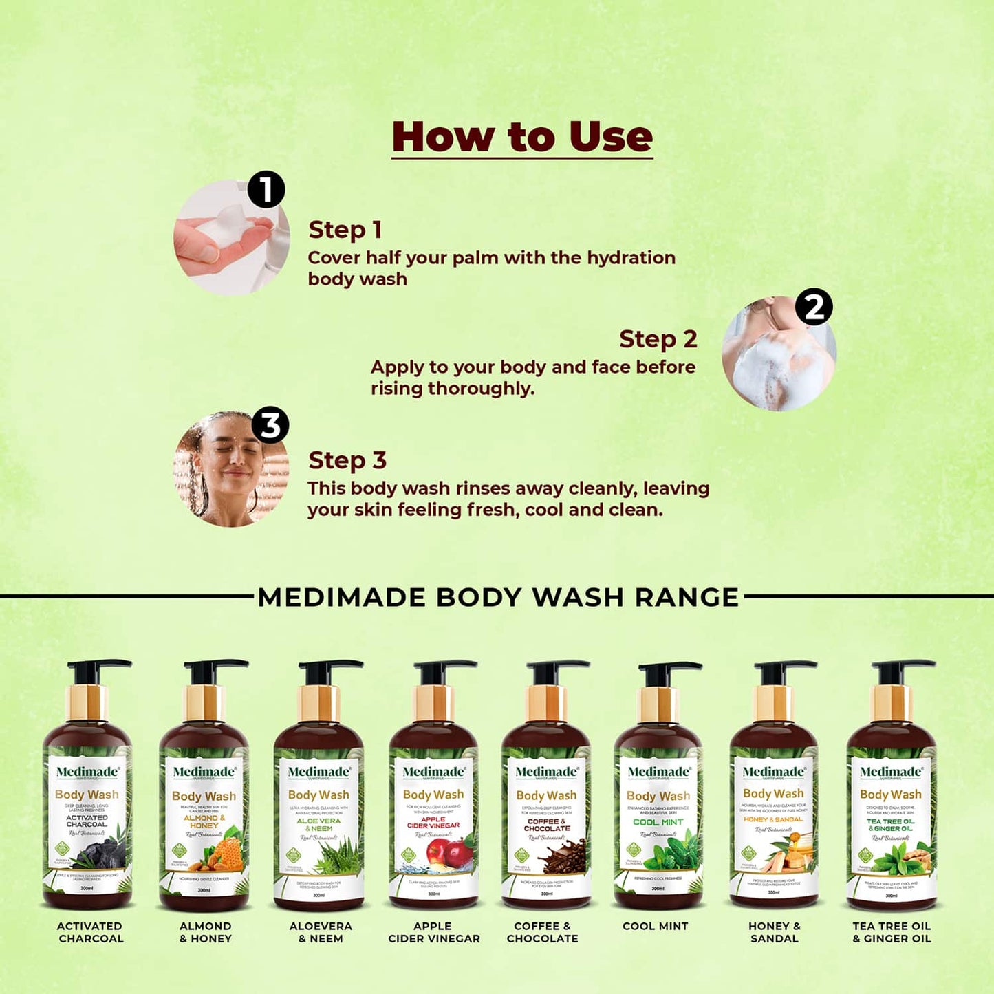 Medimade Aloe Vera & Neem Body Wash (300ml)