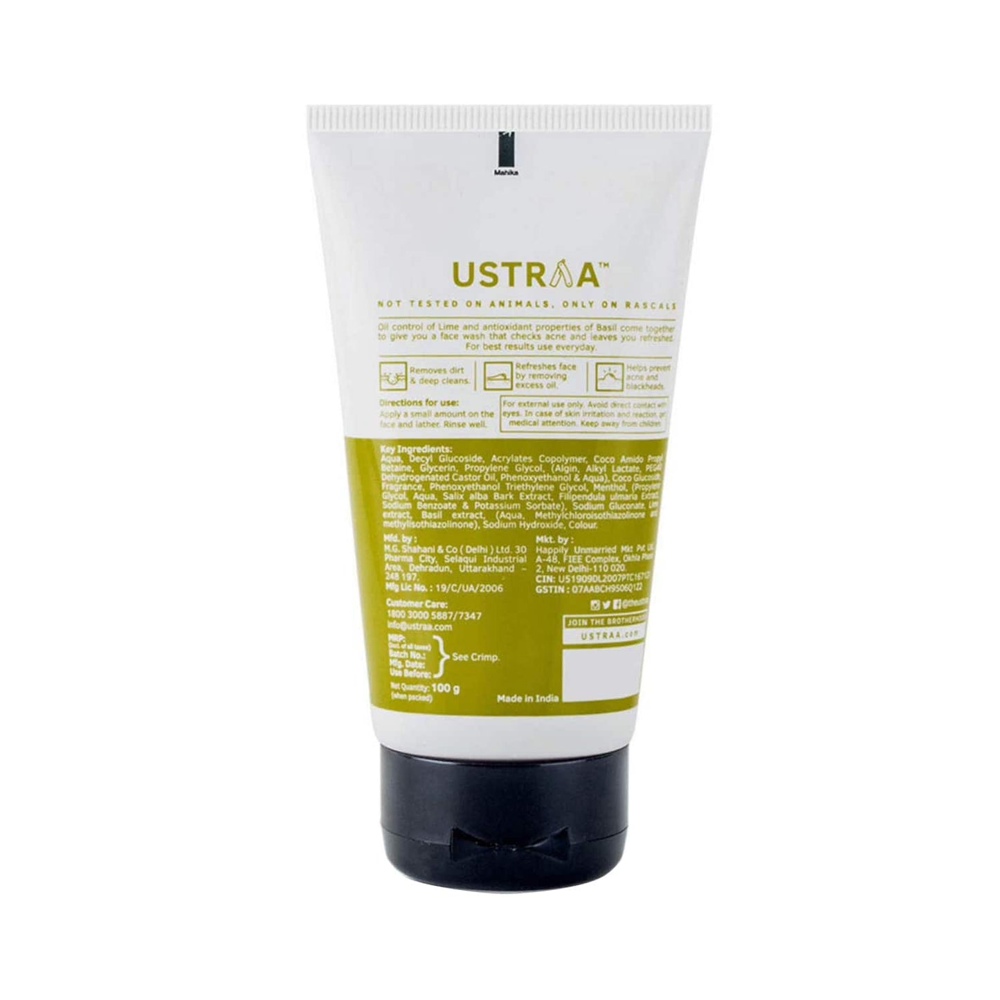 Ustraa Oily Skin Face Wash (100g)