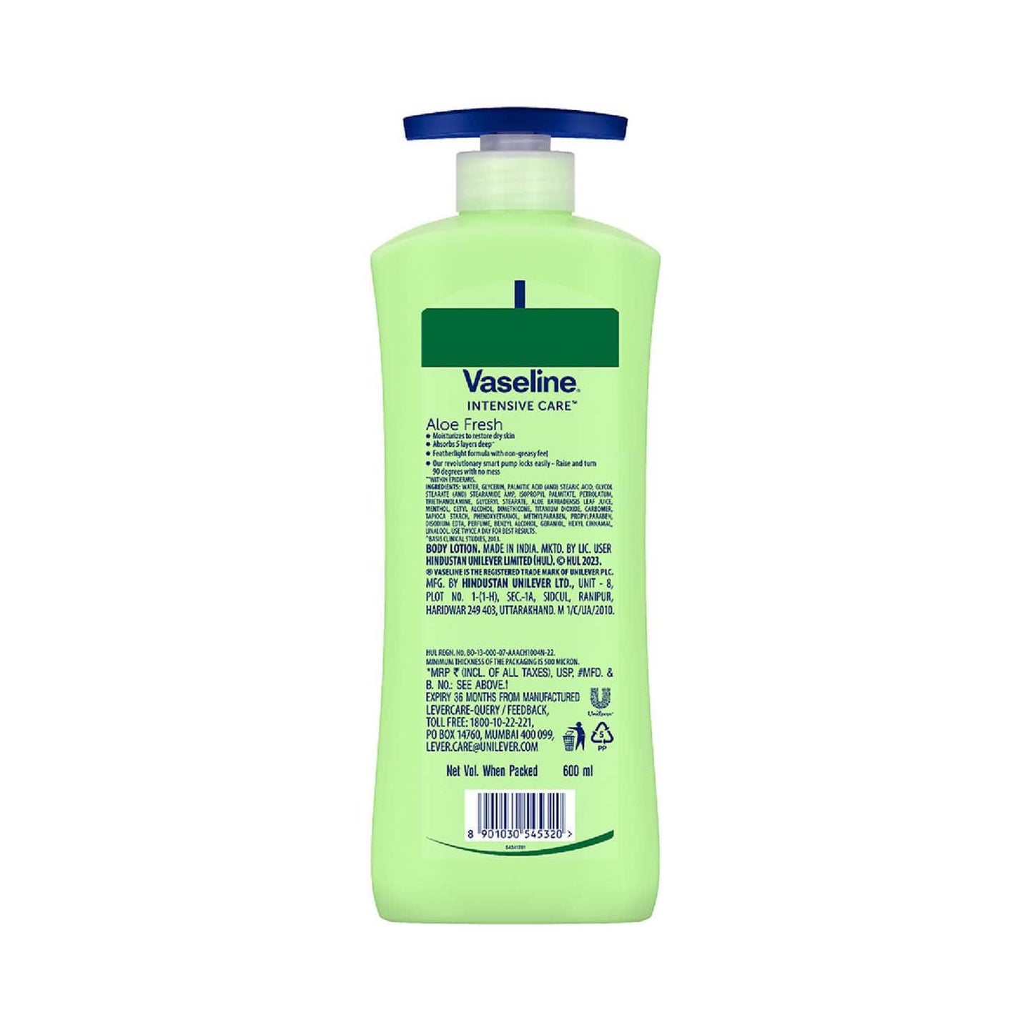 Vaseline Aloe Fresh Body Lotion With Aloe Vera Extract (600 ml)