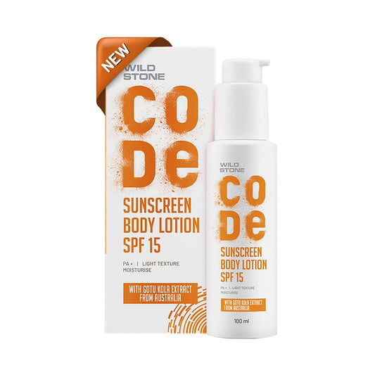 Wild Stone Code Sunscreen Body Lotion SPF 15 (100ml)