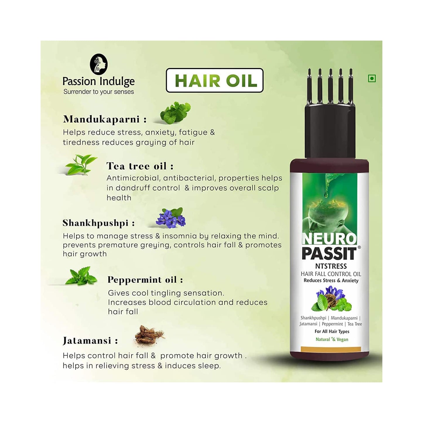 Passion Indulge Hair Fall Control Neuropassit Ntstress Oil (100 ml)