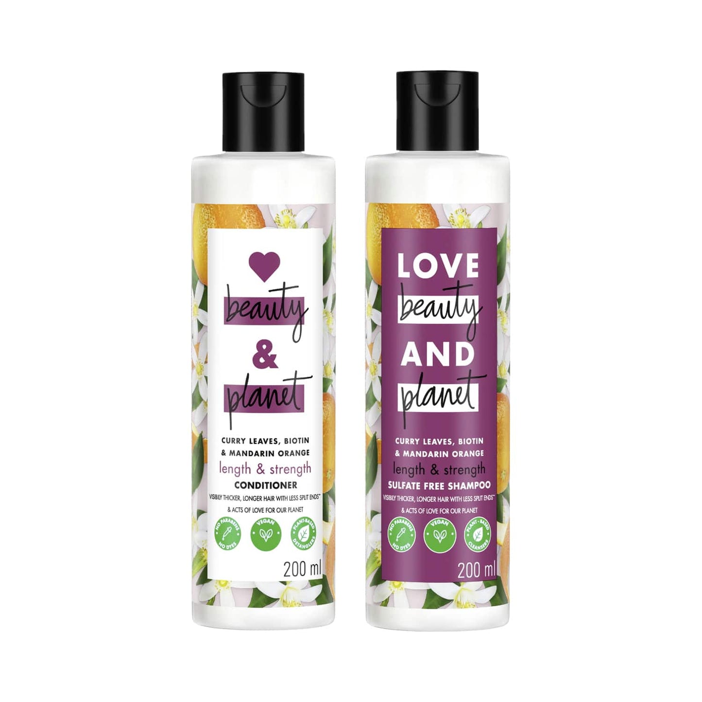 Love Beauty & Planet Curry Leaves, Biotin & Mandarin Hair Care Combo