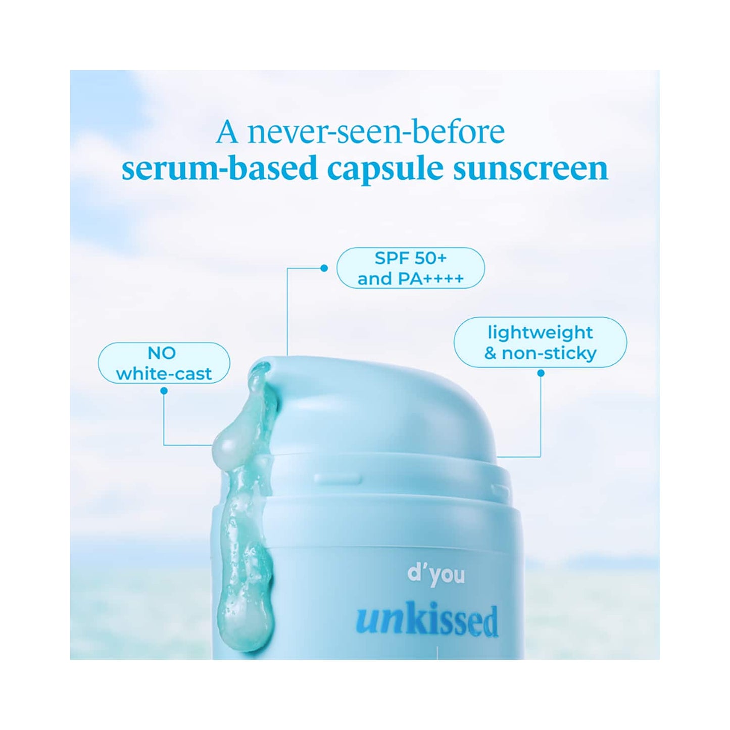 d'you unkissed Serum Sunscreen With SPF 50 & PA++++ (50 ml)