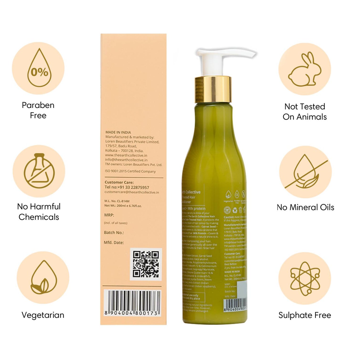 The Earth Collective Hair Conditioner For Color Treated Hair (200 ml)