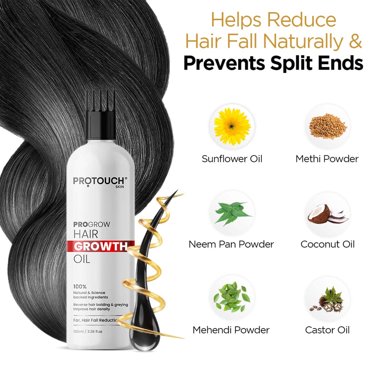 Protouch Hair Growth Maximizer Combo - Hair Growth Serum & Oil, Reduces Hair fall, Boost Regrowth