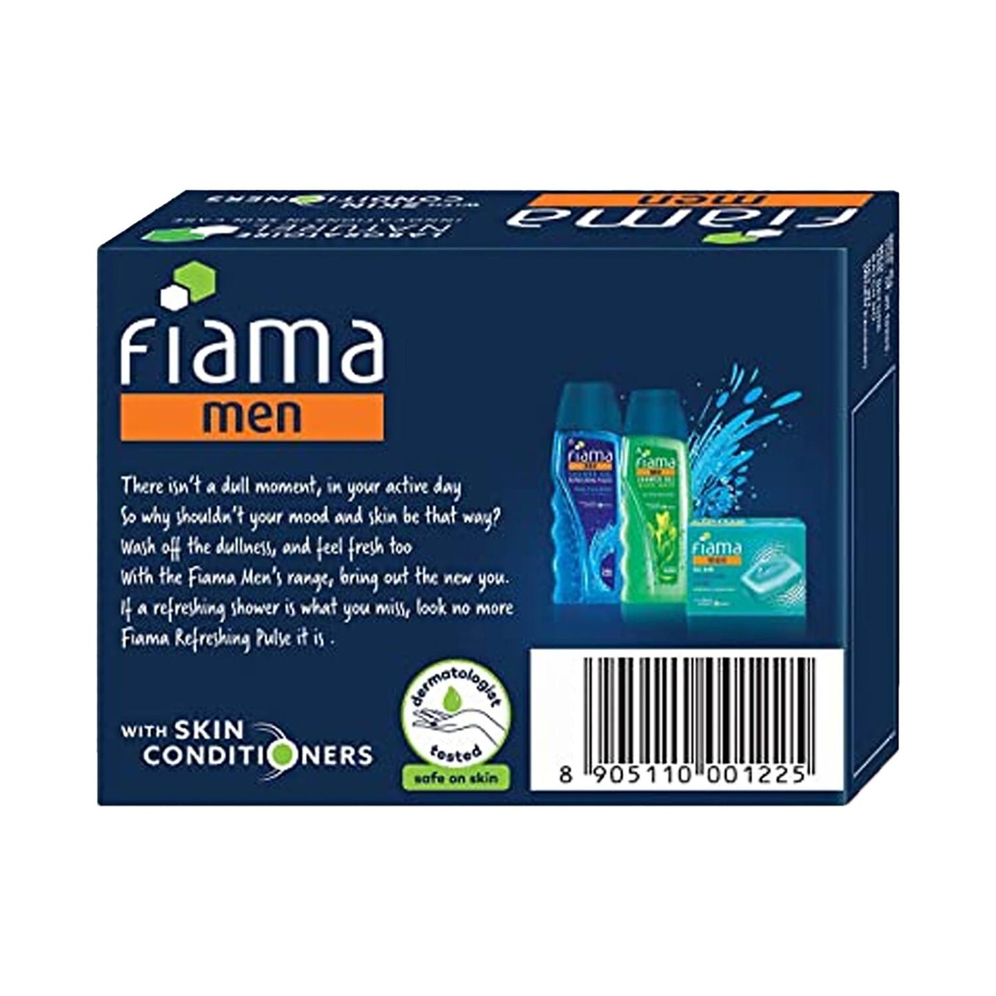 Fiama Men Refreshing Pulse Gel Bar With Skin Conditioners (125g)