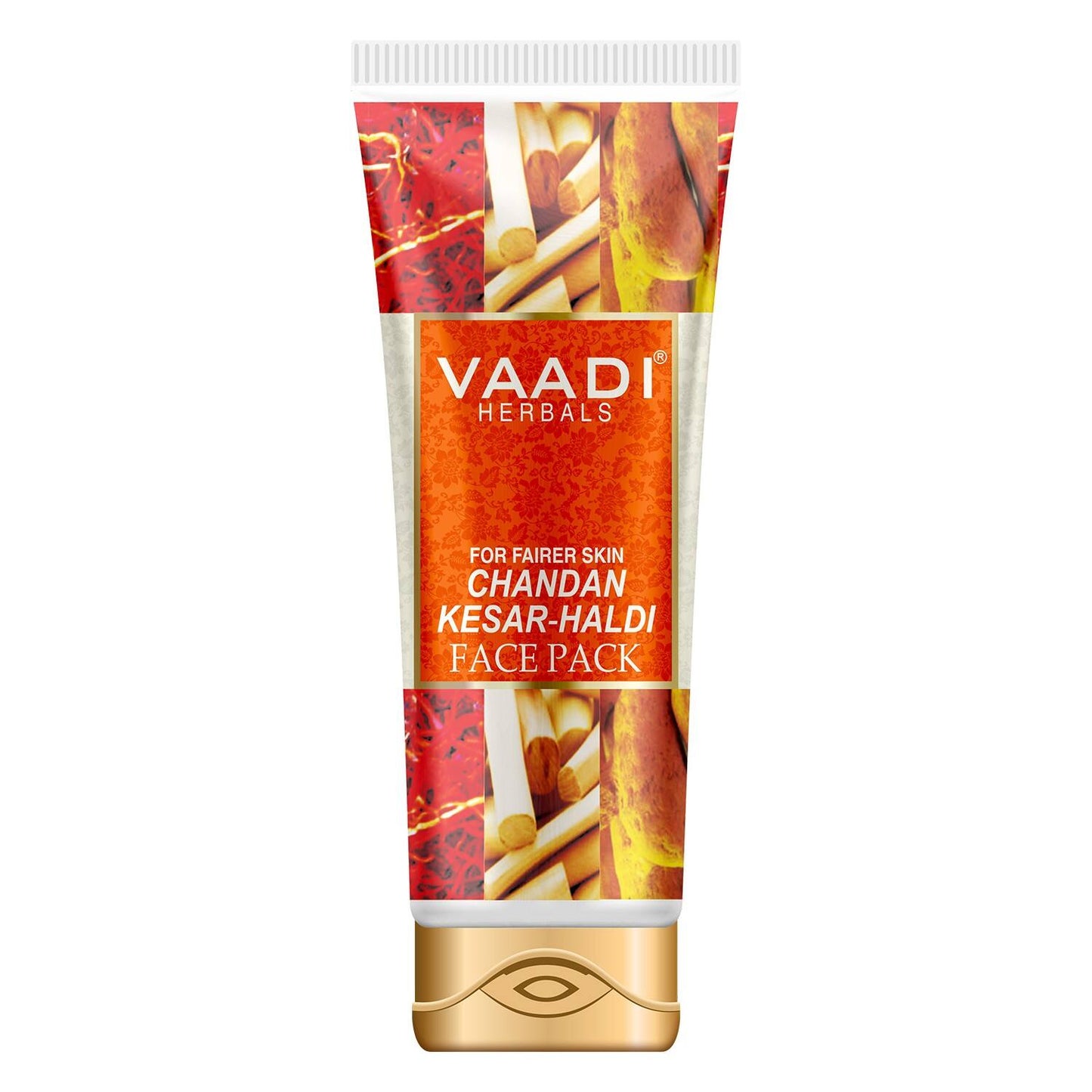 Vaadi Herbals Chandan Kesar Haldi Face Pack (120g)