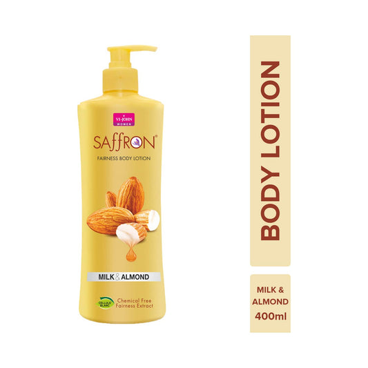 VI-JOHN Saffron Milk Almond Fairness Body Lotion (400ml)