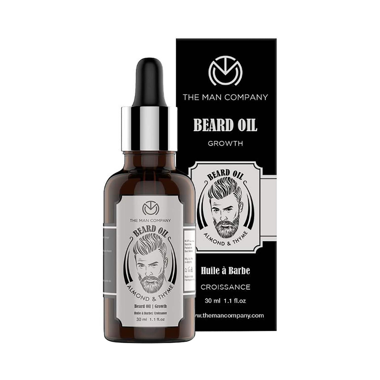 The Man Company Almond & Thyme Beard Growth Oil (30ml)