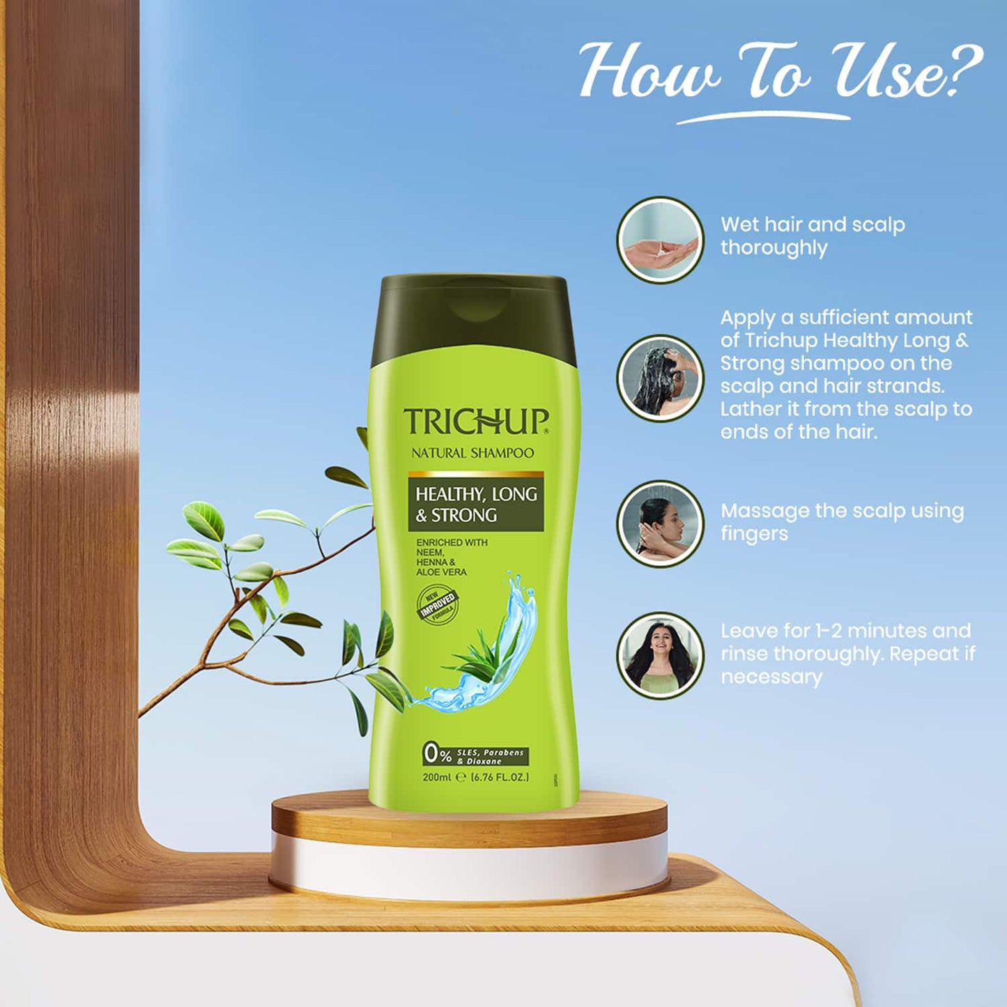 Trichup Healthy Long & Strong Natural Shampoo (200ml)