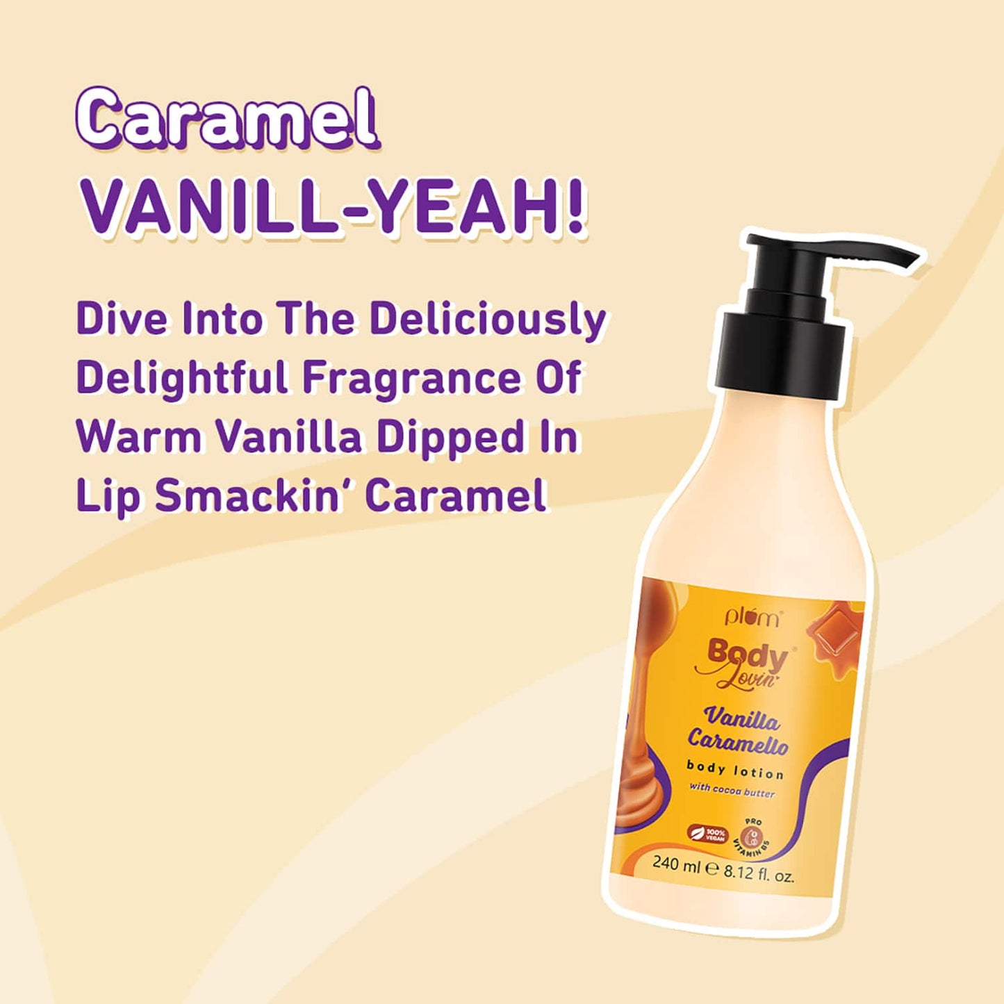 Plum Bodylovin Vanilla Caramello Body Lotion With Cocoa Butter & Vitamin B5 (240ml)