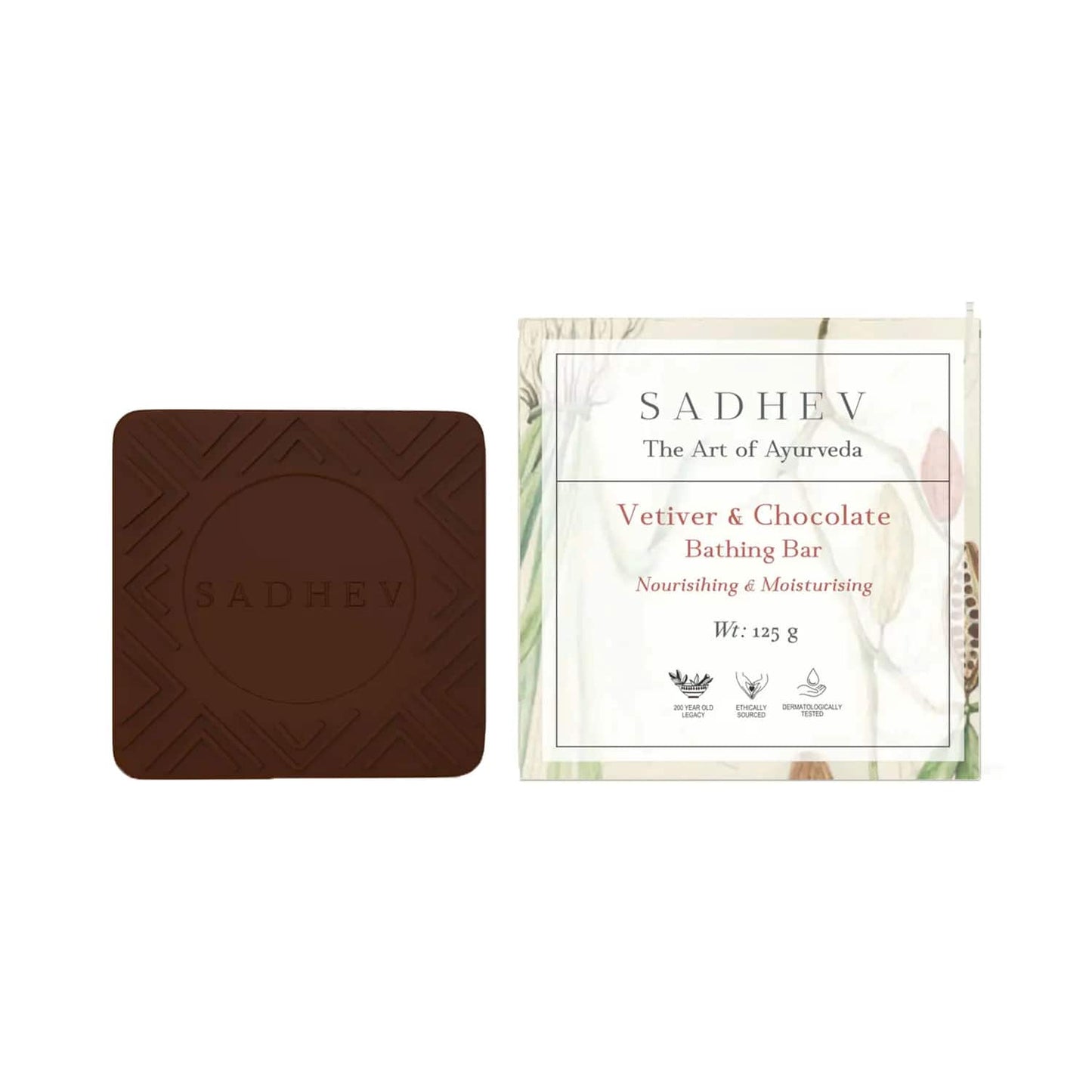 Sadhev Vetiver & Chocolate Nourishing & Moisturising Bathing Bar (125g)