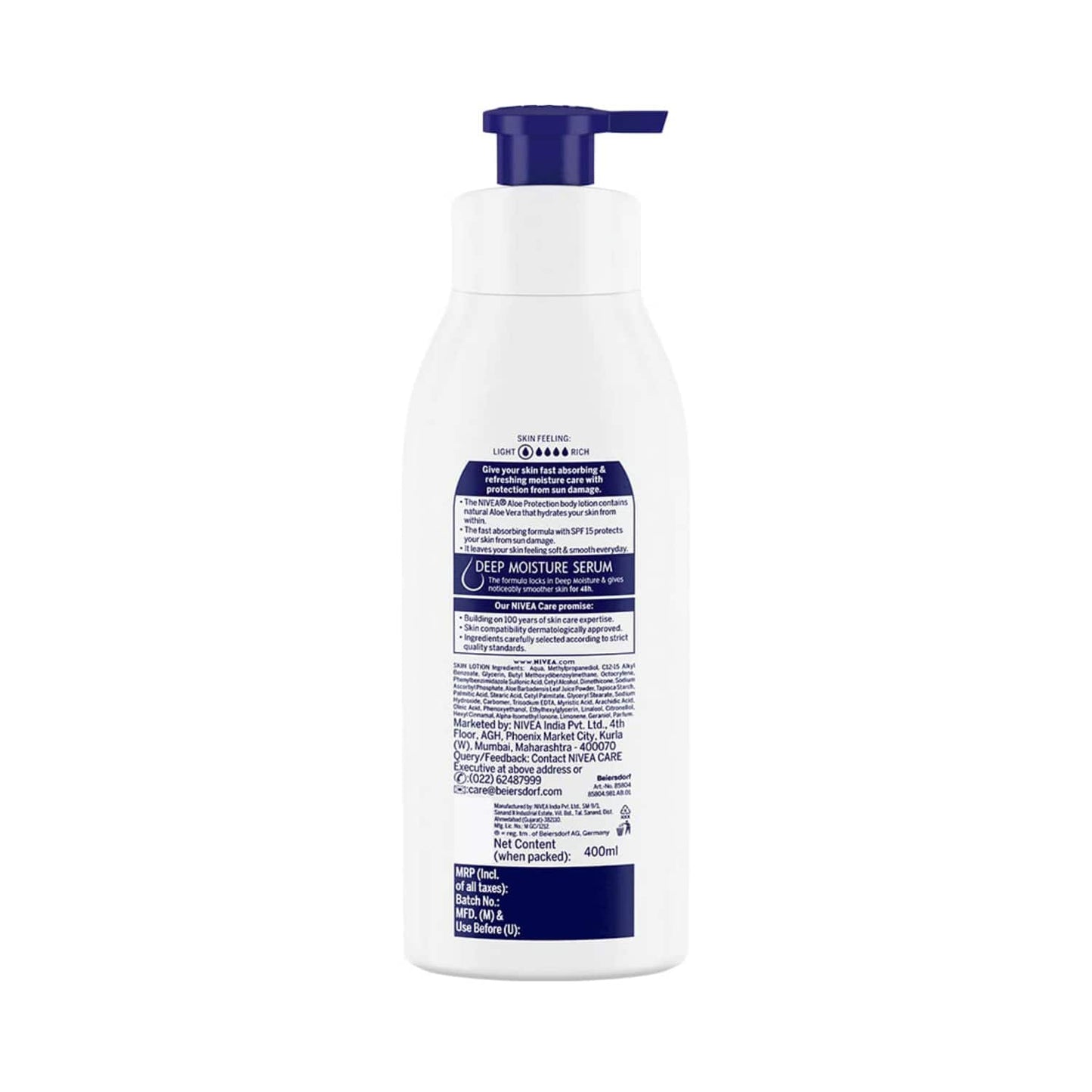 Nivea Aloe Protection Body Lotion SPF 15 (200ml)