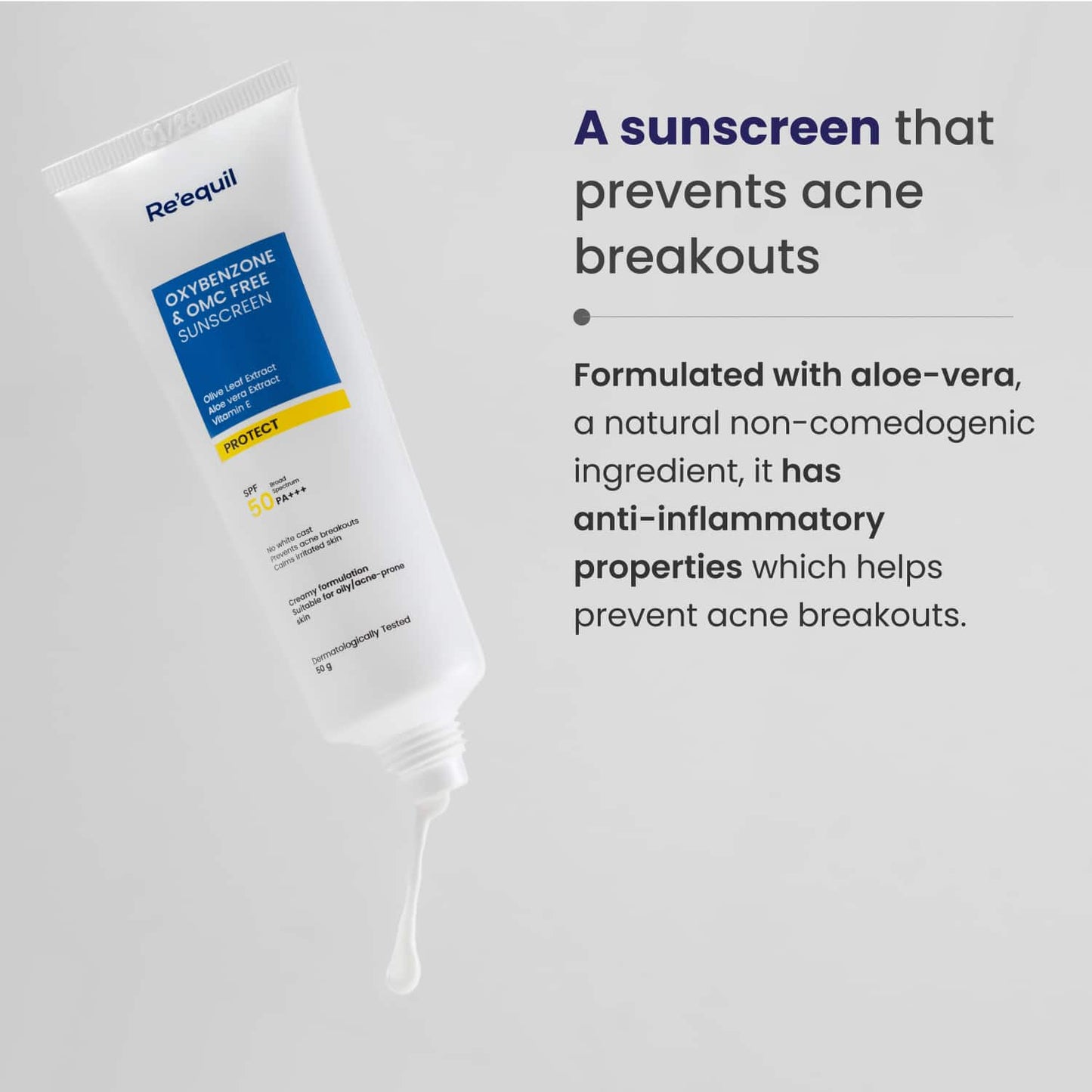 Re'equil Oxybenzone & OMC Free Sunscreen SPF 50 (50g)