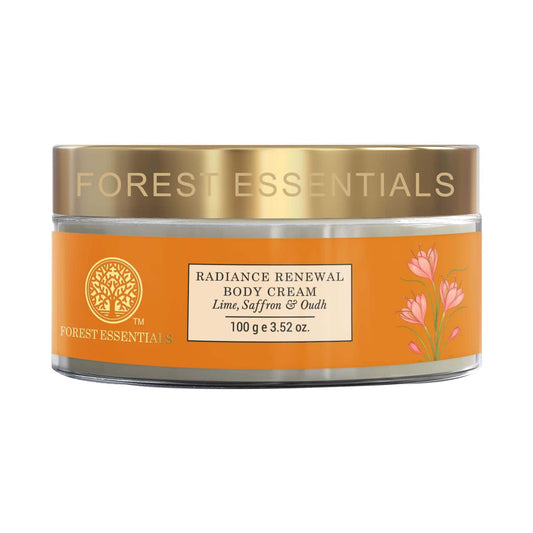 Forest Essentials Radiance Renewal Lime Saffron and Oudh Ayurvedic Body Cream (100 g)