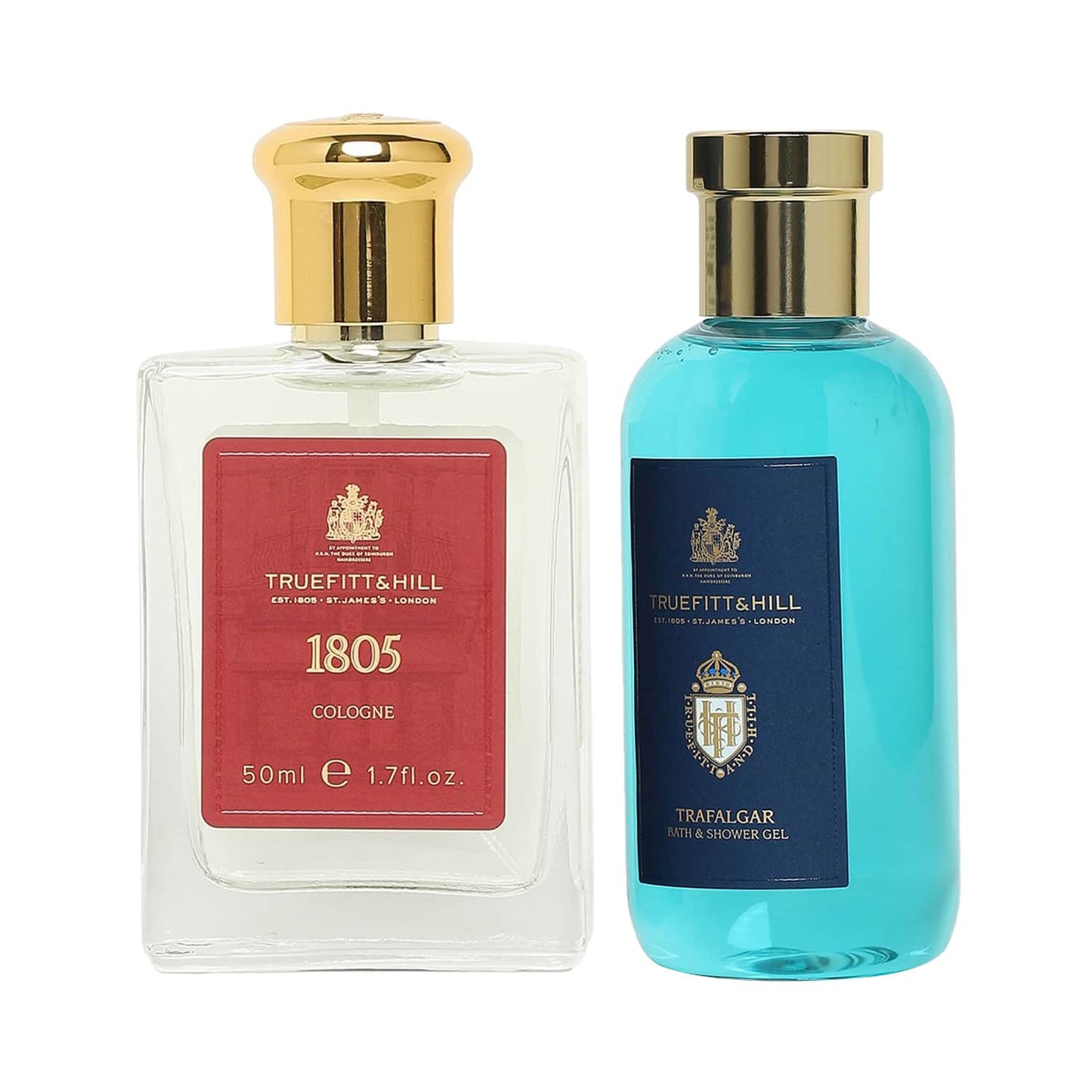 Truefitt and Hill Trafalgar Essential Grooming Collection & 1805 Cologne Perfume Essential Combo