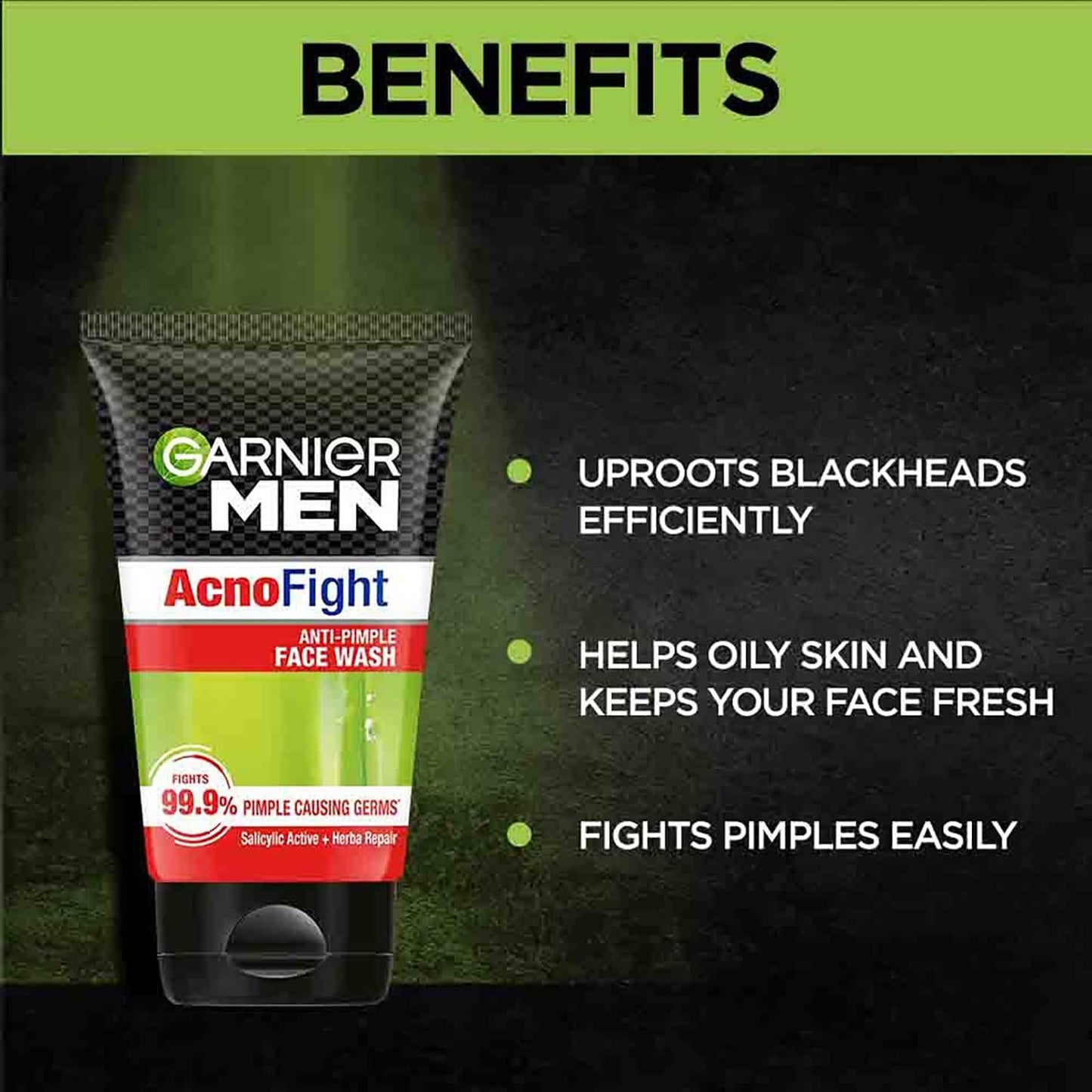 Garnier Men Acno Fight Anti-Pimple Face Wash (100g)