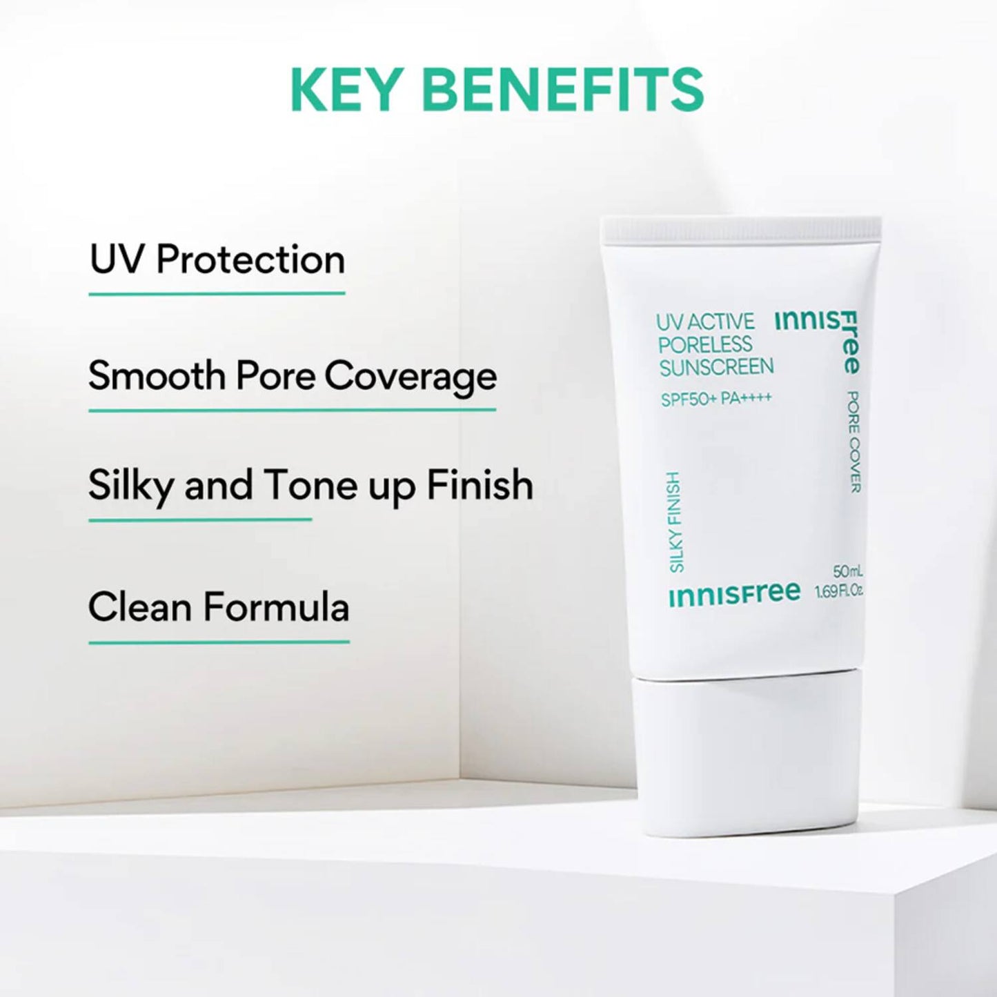 Innisfree UV Active Poreless Sunscreen (50ml)