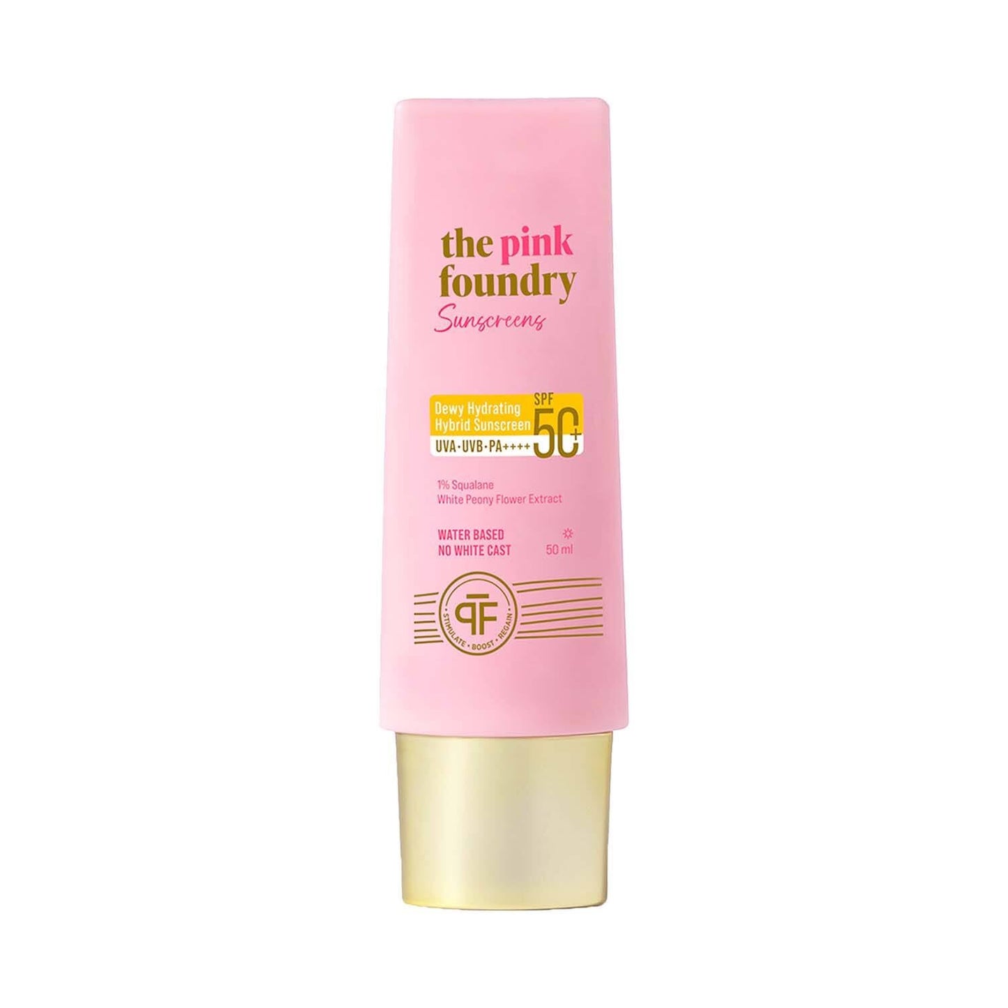 The Pink Foundry Dewy Hydrating Hybrid Sunscreen with 1% Squalene SPF 50+ UVA UVB PA++++ (50 g)