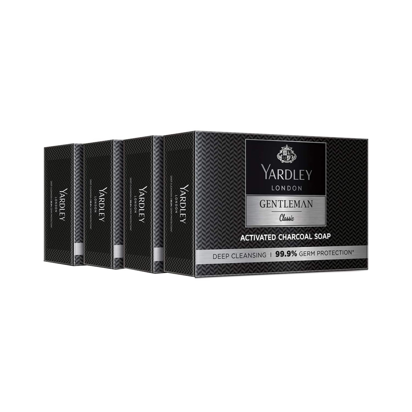 Yardley London Gentleman Classic Activated Charcoal Soap - (4 Pcs)