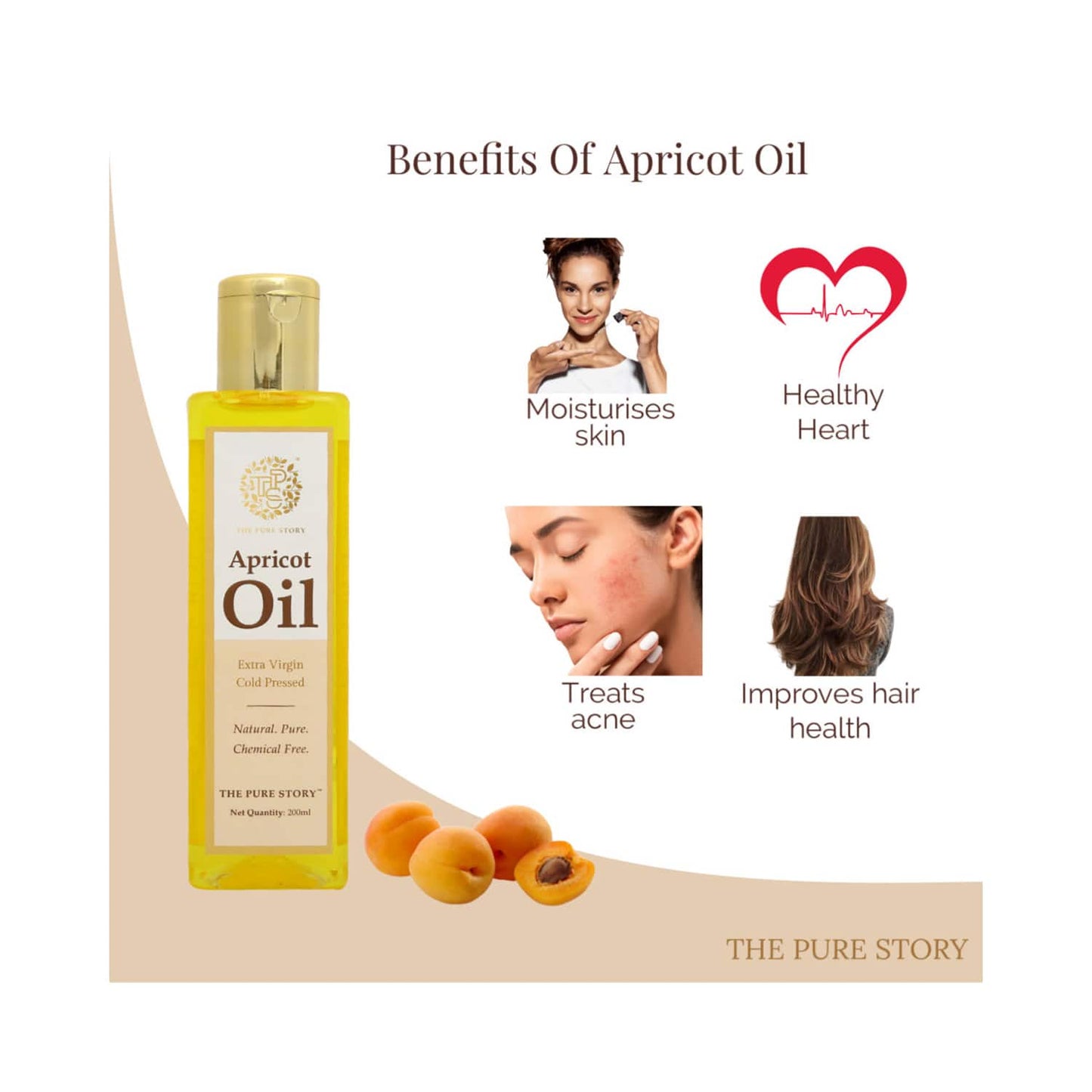 The Pure Story Apricot Oil (200ml)