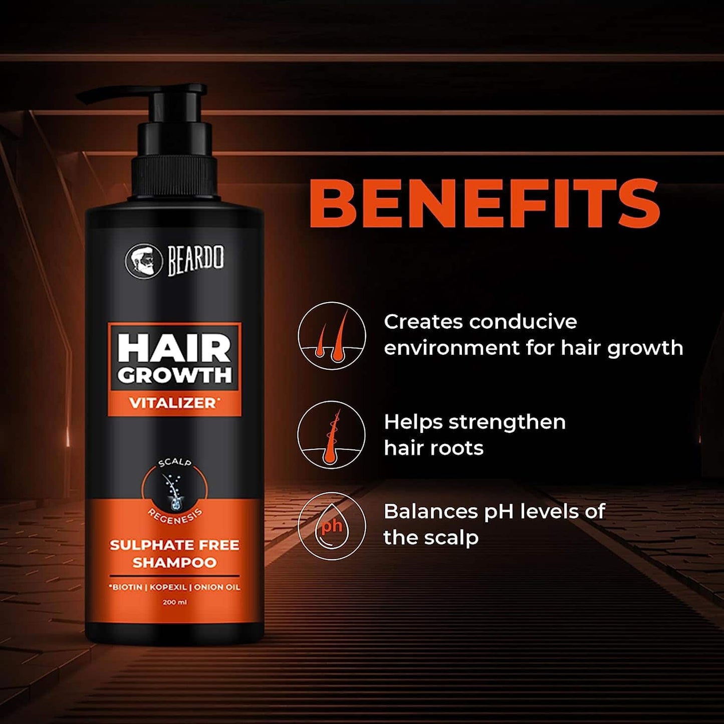 Beardo Hair Growth Vitalizer Shampoo (200ml)