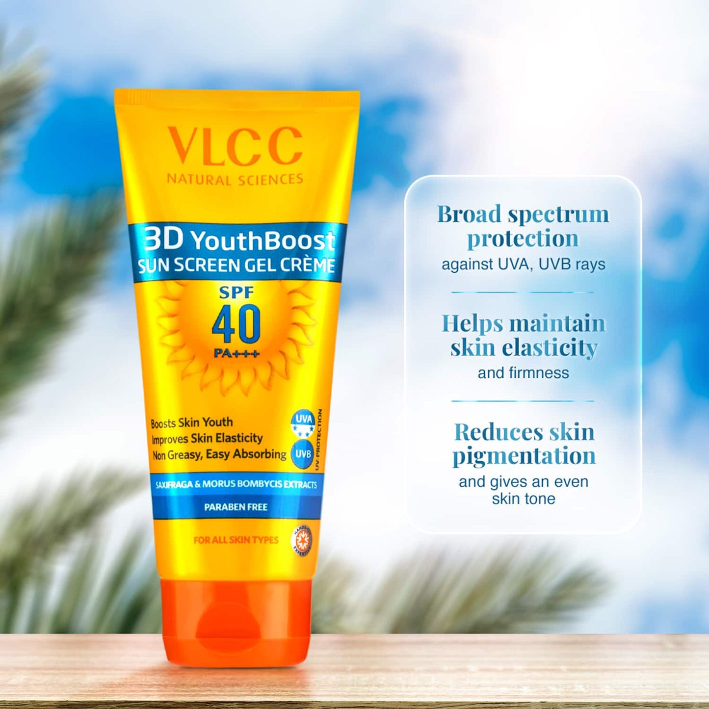 VLCC Youth Boost Sun Screen Gel Creme SPF 40 (100g)